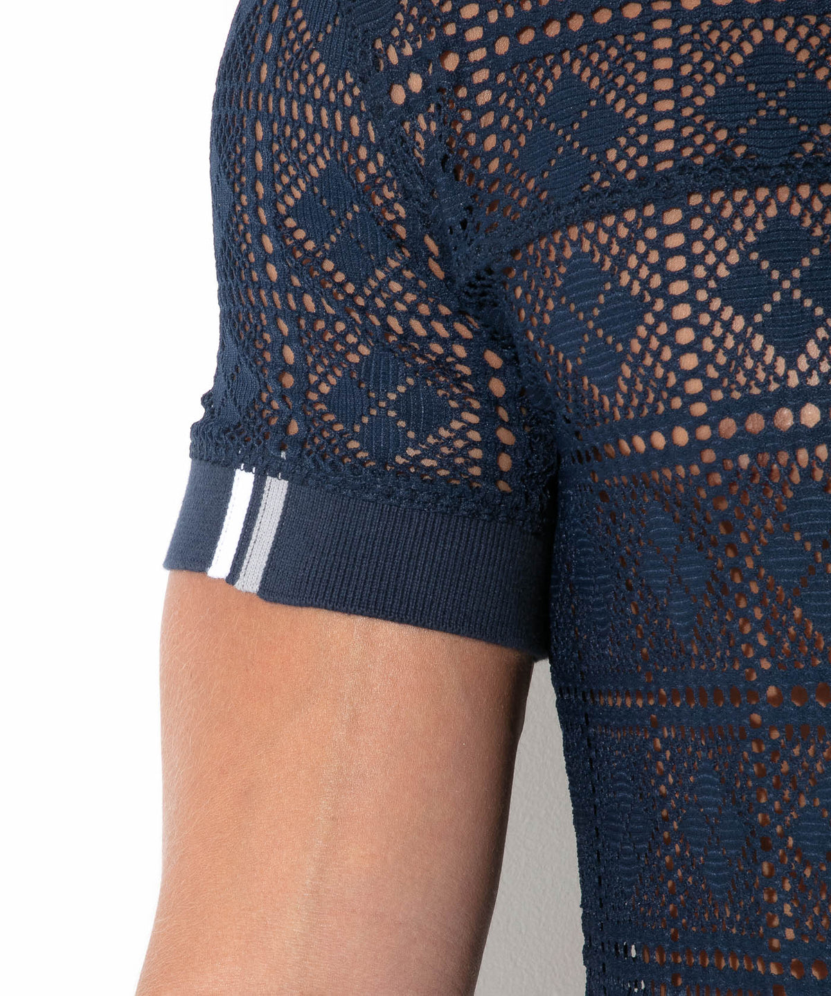 Code 22 Graphic Lace Polo Navy