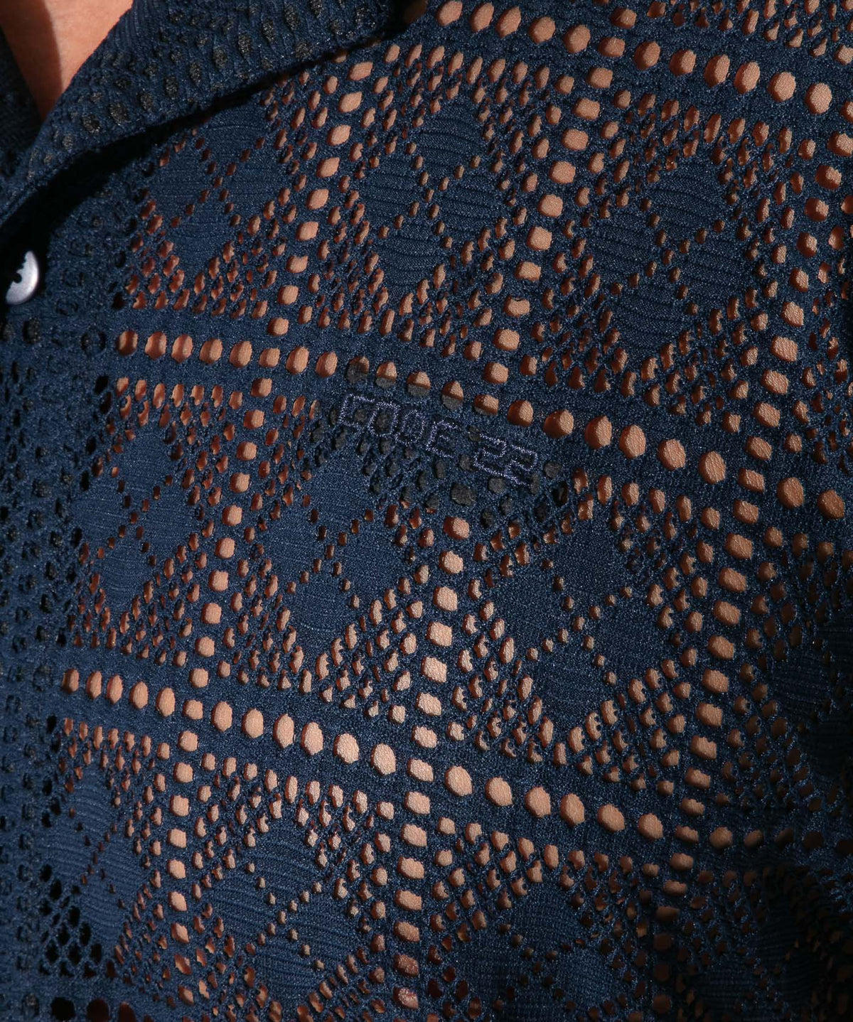 Code 22 Graphic Lace Shirt Navy