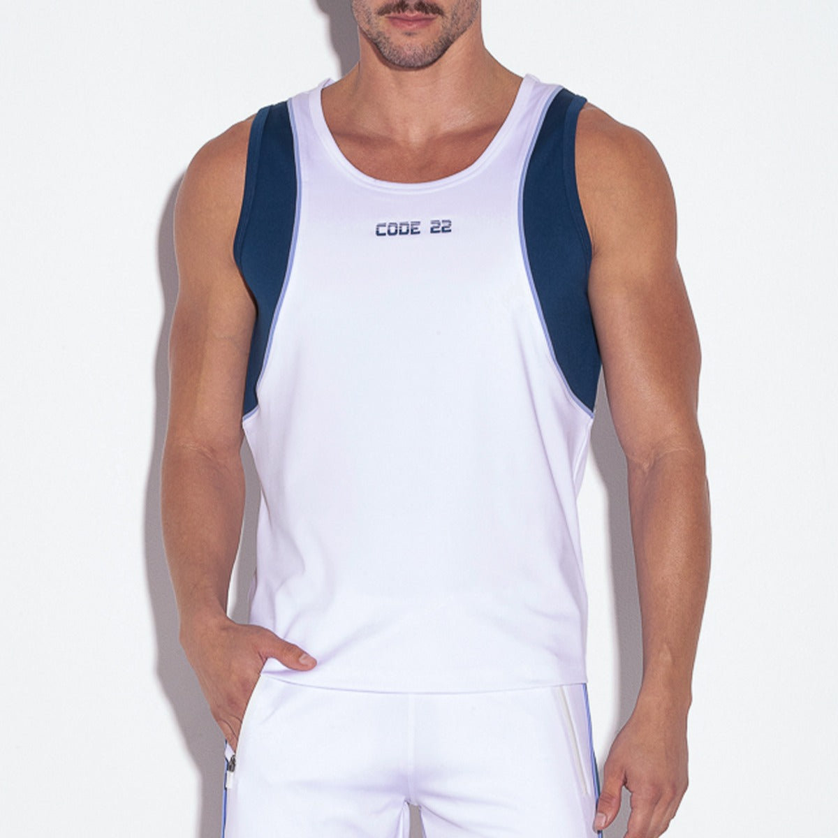 Code 22 Flux Tank Top White