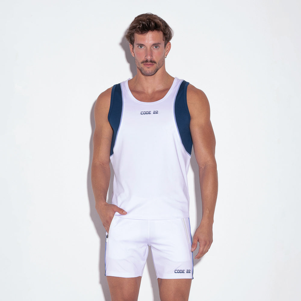 Code 22 Flux Tank Top White