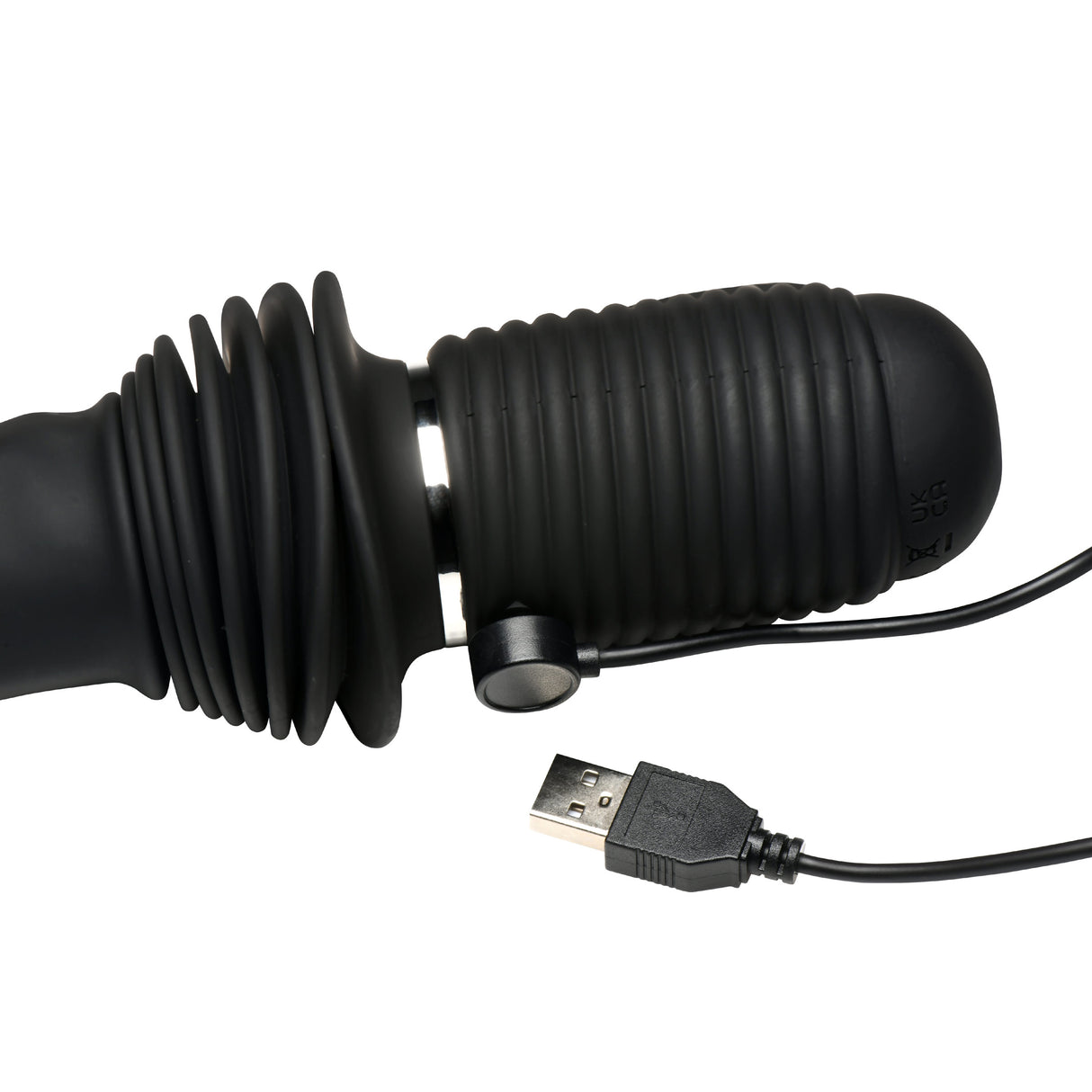 Master Series Ultimate Power Pounder Vibrating & Thrusting Dildo with Remote 7 Inch