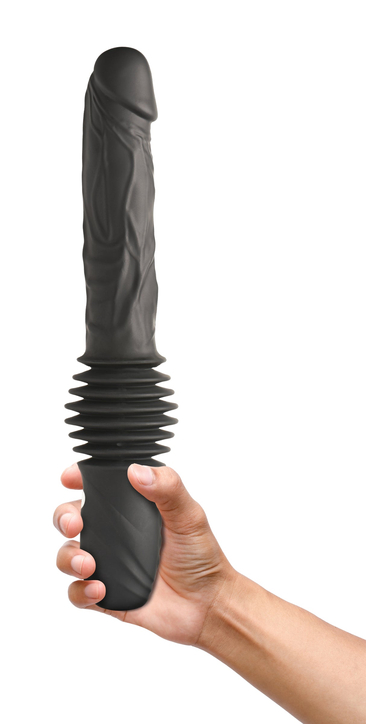 Master Series Double Pounder Silicone Vibrating Dildo Thruster 9.7 Inch