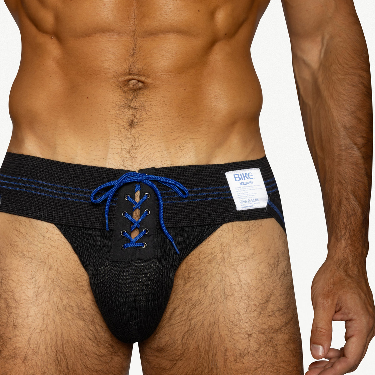 BIKE Vintage Lace-Up Jockstrap Black