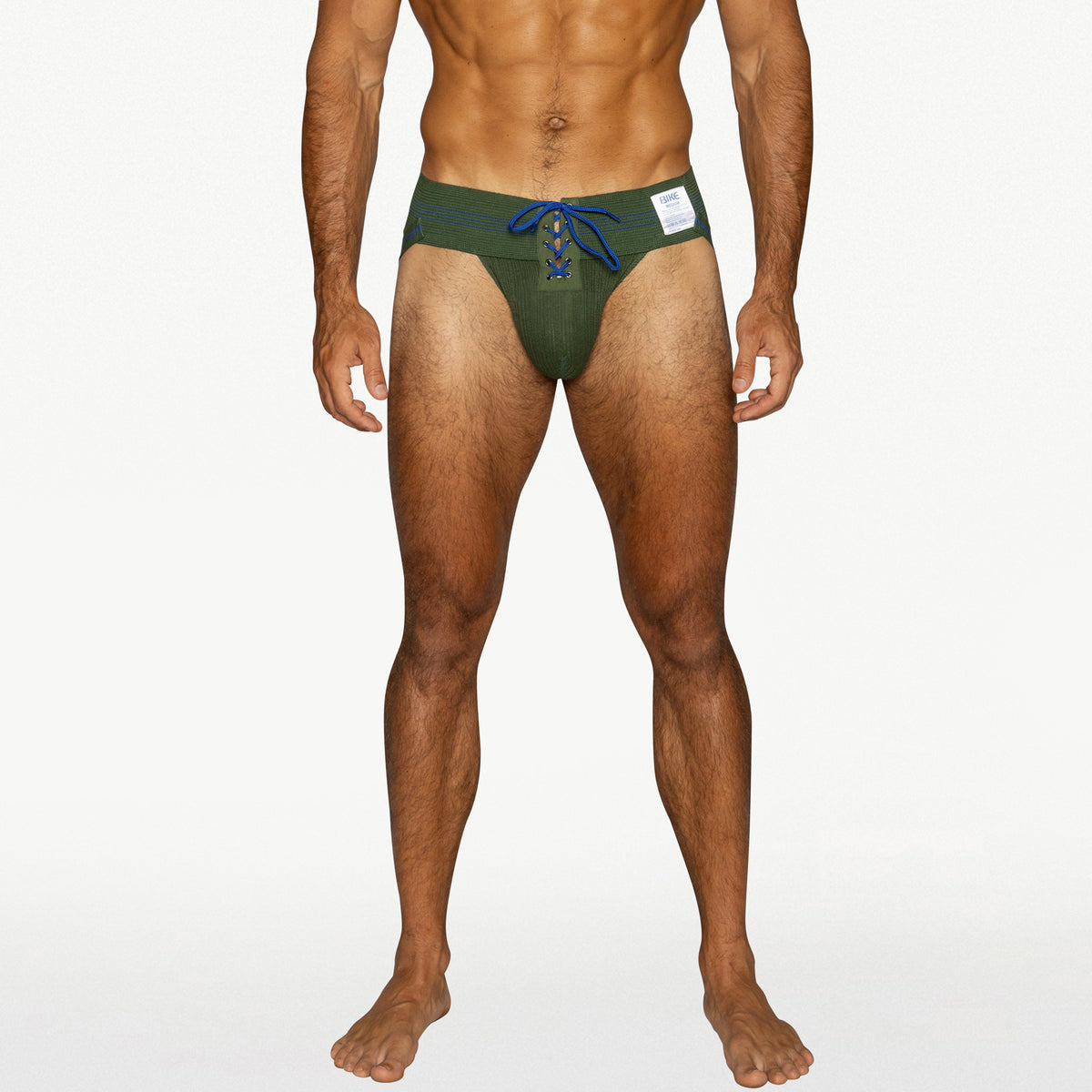 BIKE Vintage Lace-Up Jockstrap Olive