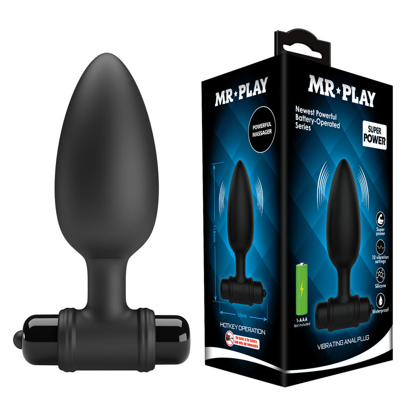 Mr Play Silicone Vibrating Butt Plug