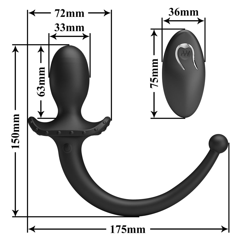 Mr Play Wireless Vibrating Anal Plug Tail
