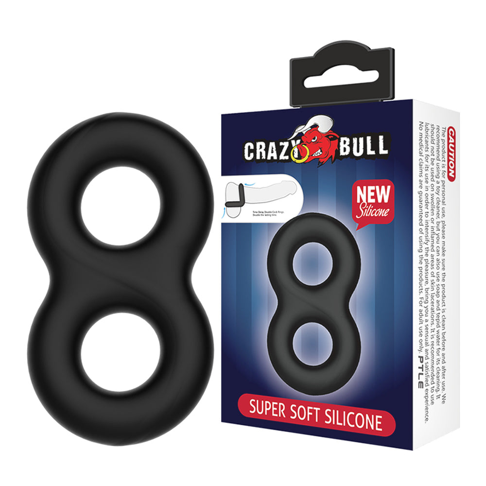 Crazy Bull Ultra-Soft 2in1 Bound Silicone Cock & Ball Ring