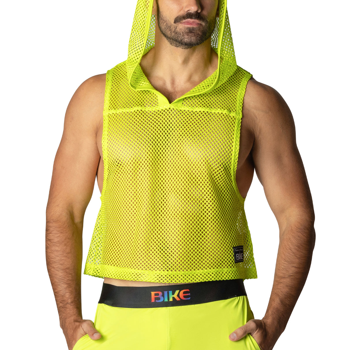 BIKE Hooded Sleeveless Practice Jersey Acid Lime