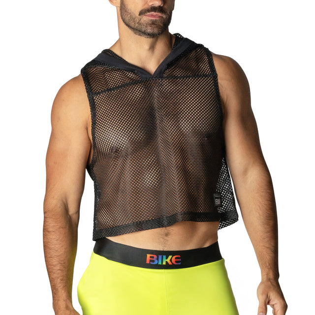 BIKE Hooded Sleeveless Practice Jersey Black