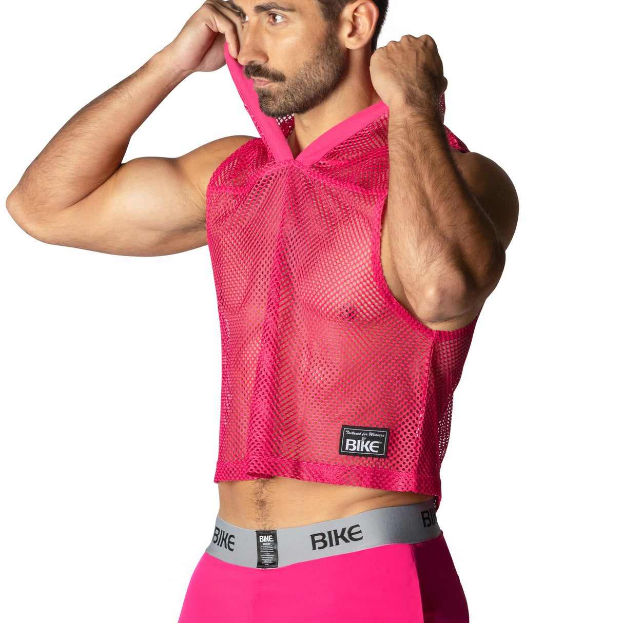 BIKE Hooded Sleeveless Practice Jersey Hot Pink