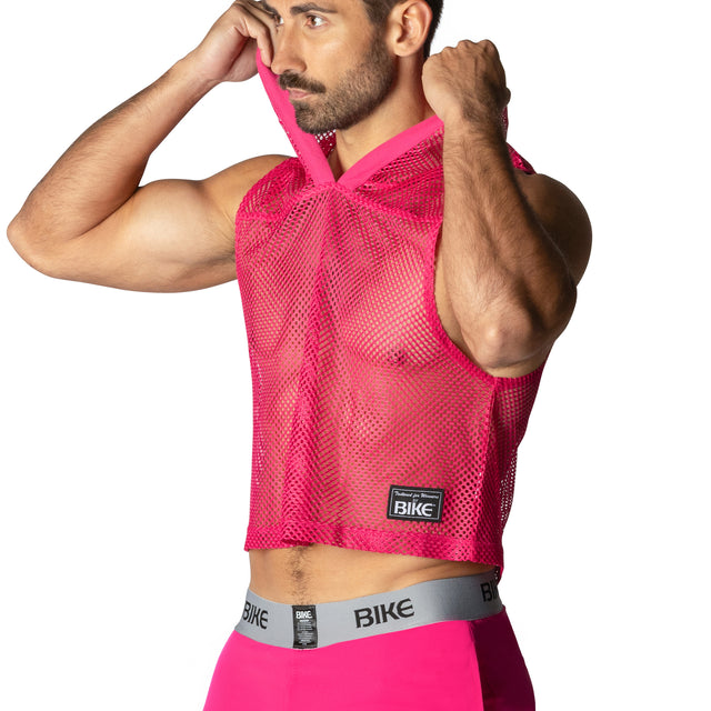 BIKE Hooded Sleeveless Practice Jersey Hot Pink