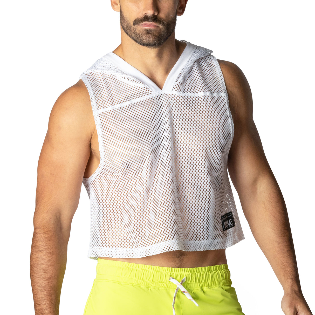 BIKE Hooded Sleeveless Practice Jersey White