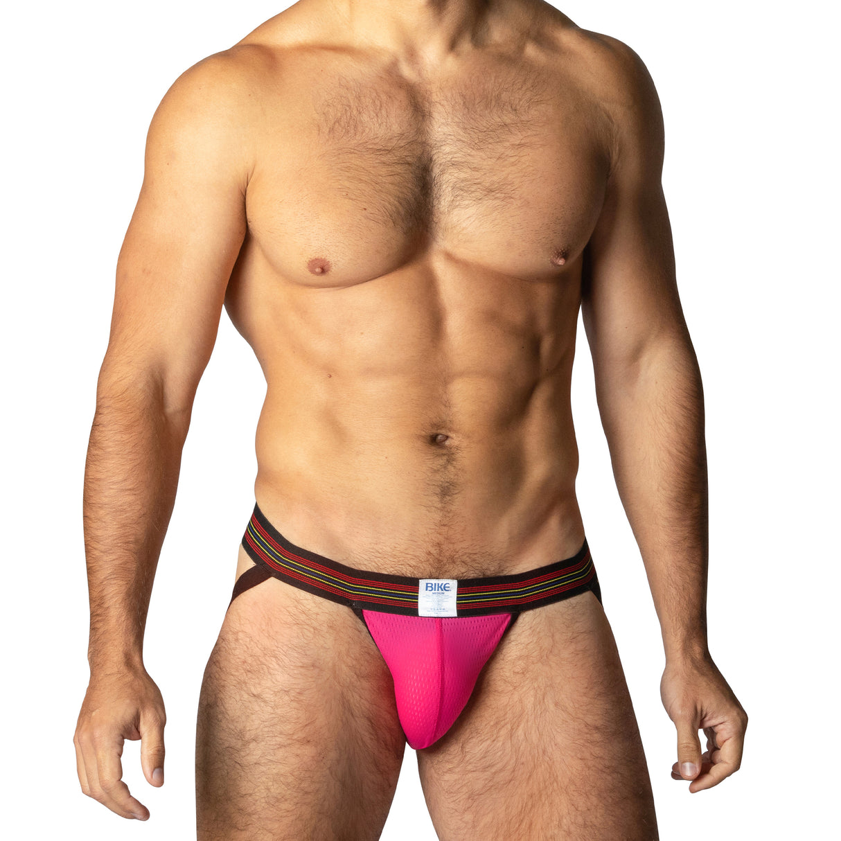 BIKE Mesh Jockstrap Hot Pink