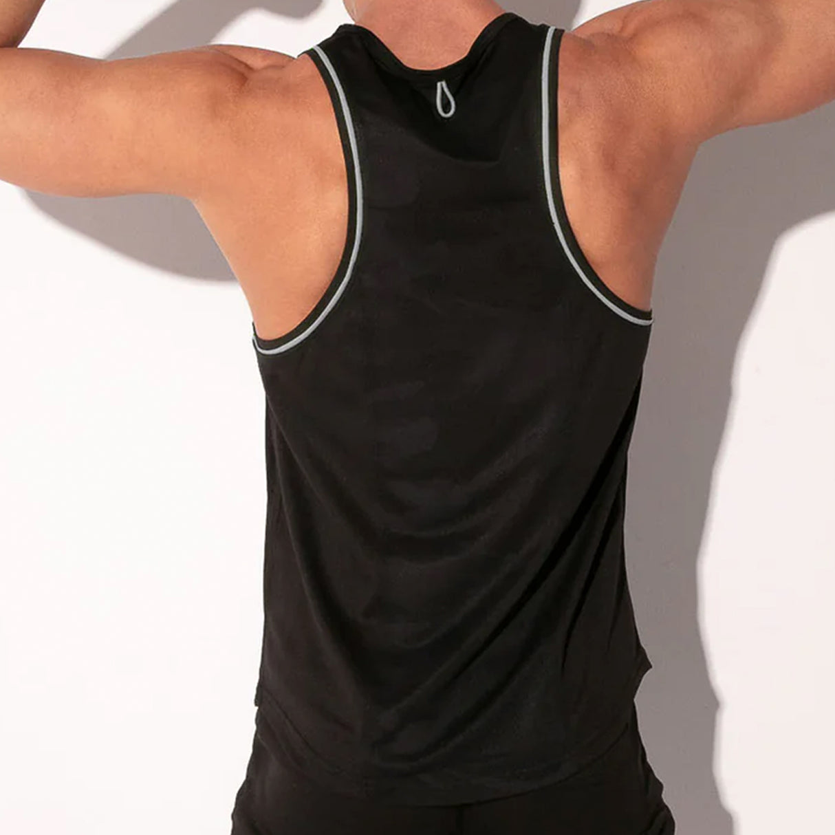 Code 22 Sweat It Razor Back Tank Top Black
