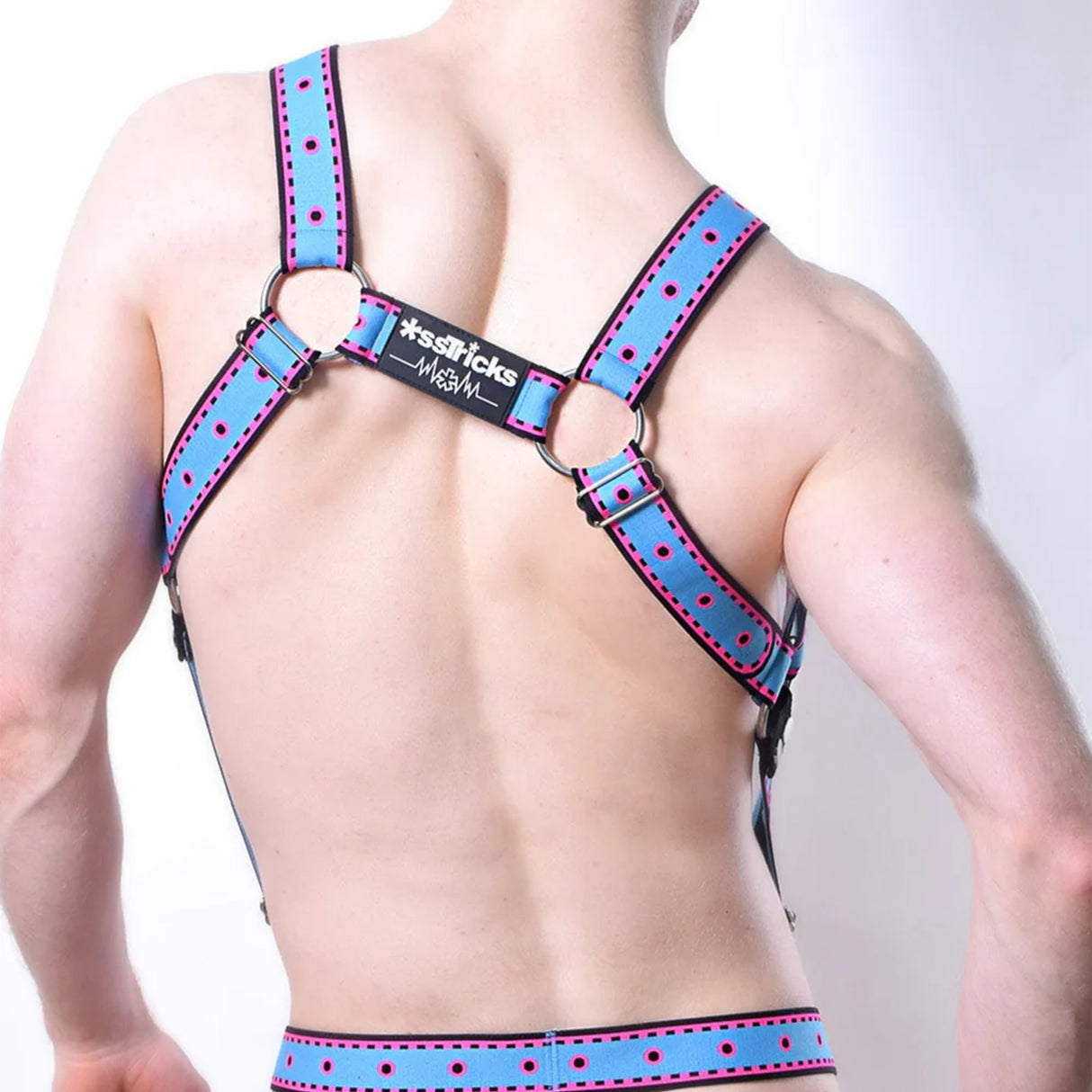 Asstricks Comicaze Harness Neon Pink Blue