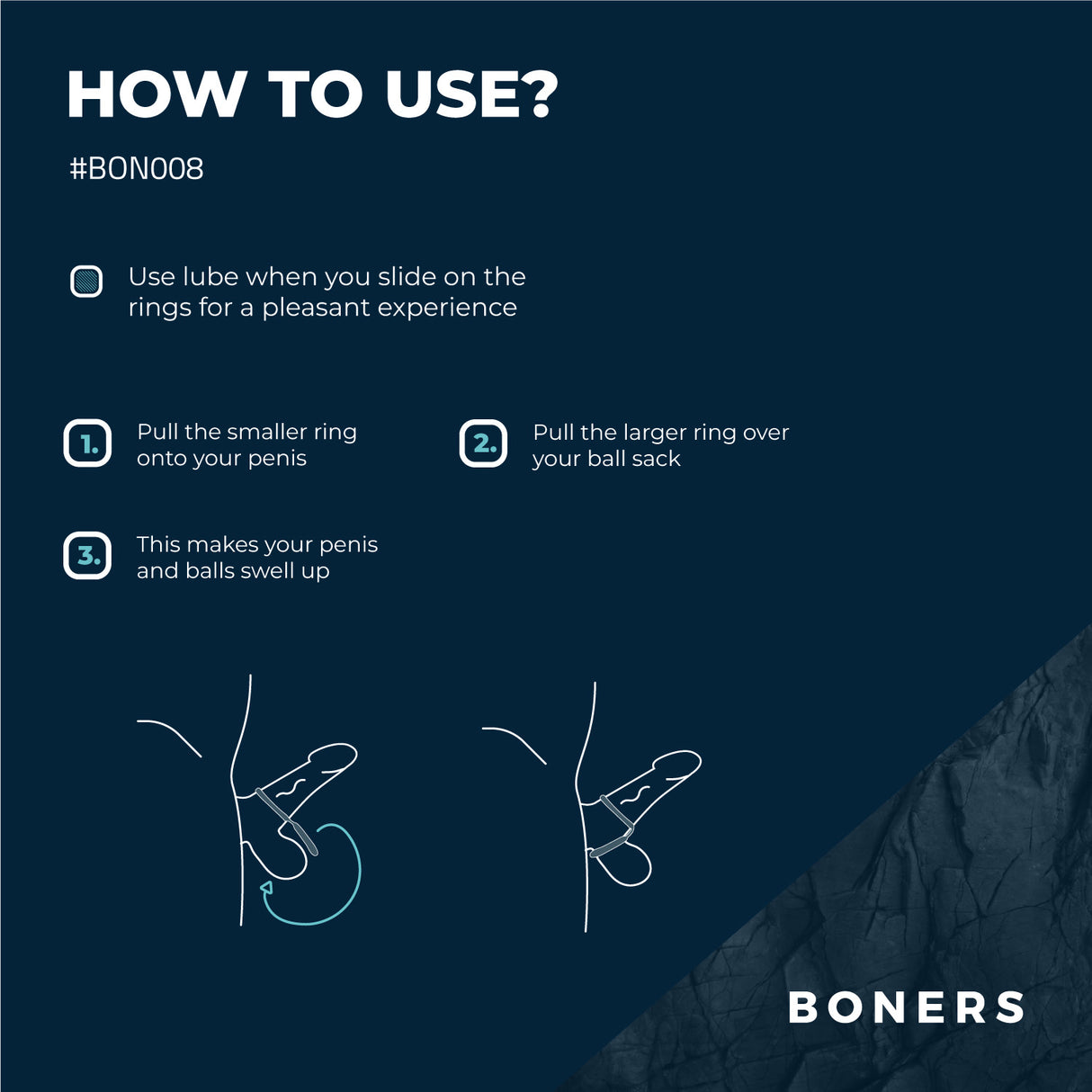 Boners Silicone Cock Ring & Ball Stretcher