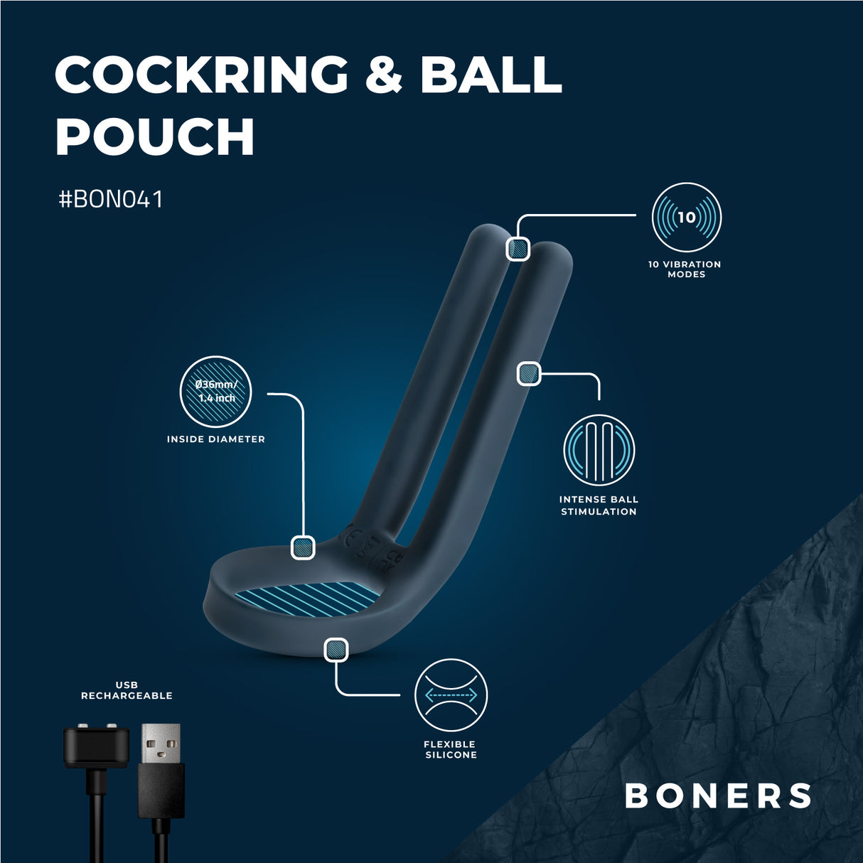 Boners Cock Ring & Ball Stimulator