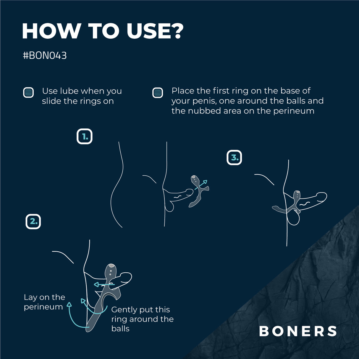 Boners Triple Vibrating Rechargeable Cock Ring