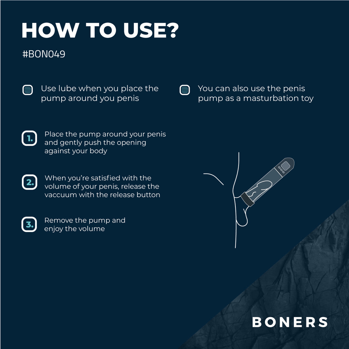 Boners Professional Penis Pump with LCD Screen