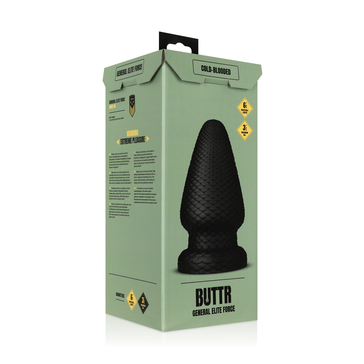 BUTTR Cold Blooded Scaled Butt Plug 7.4 Inch