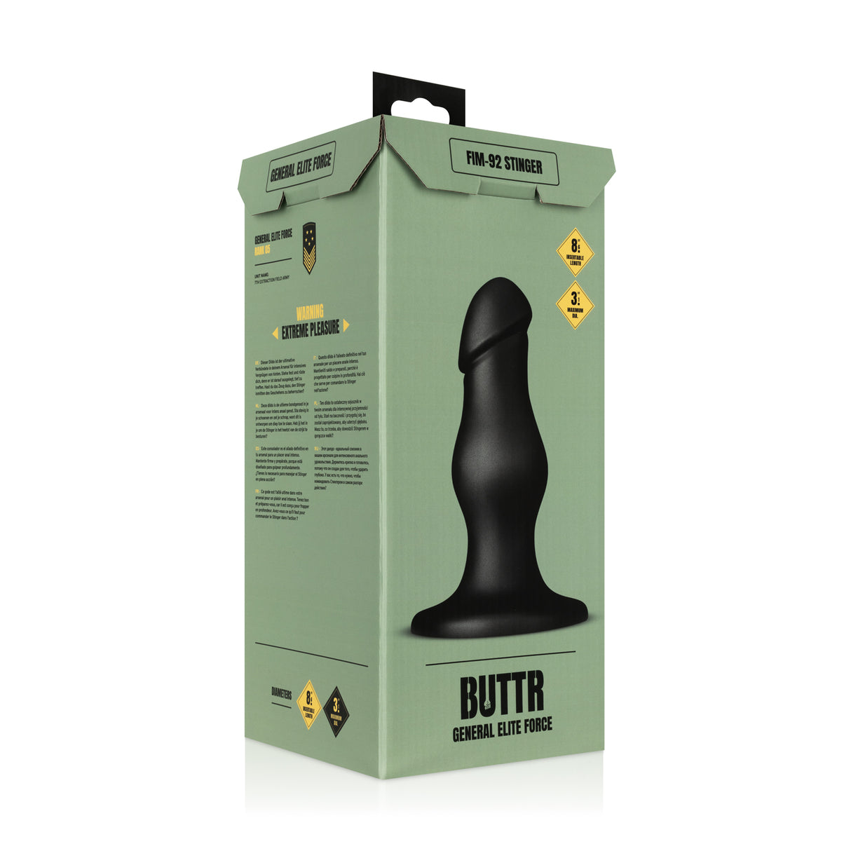 BUTTR FIM-92 Stinger Anal Dildo 8.7 Inch