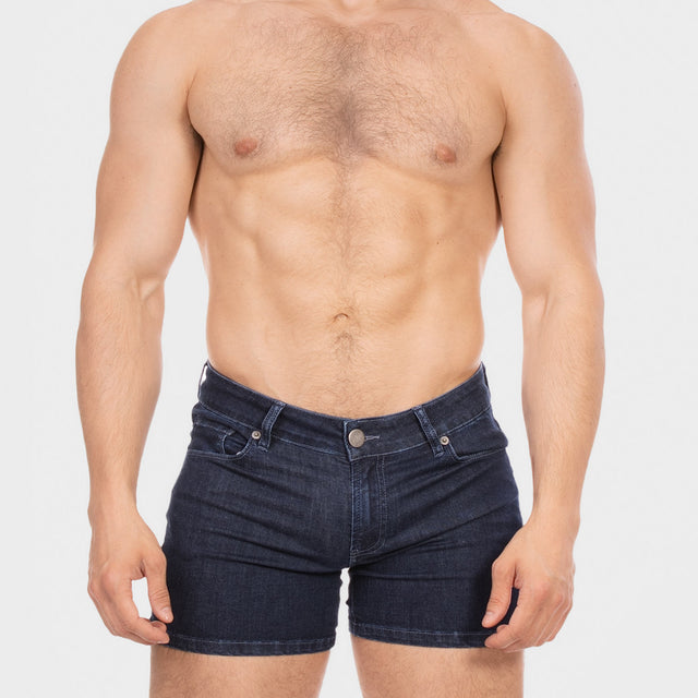 Barcode Berlin 5 Pocket Denim Short Jack Dark Blue