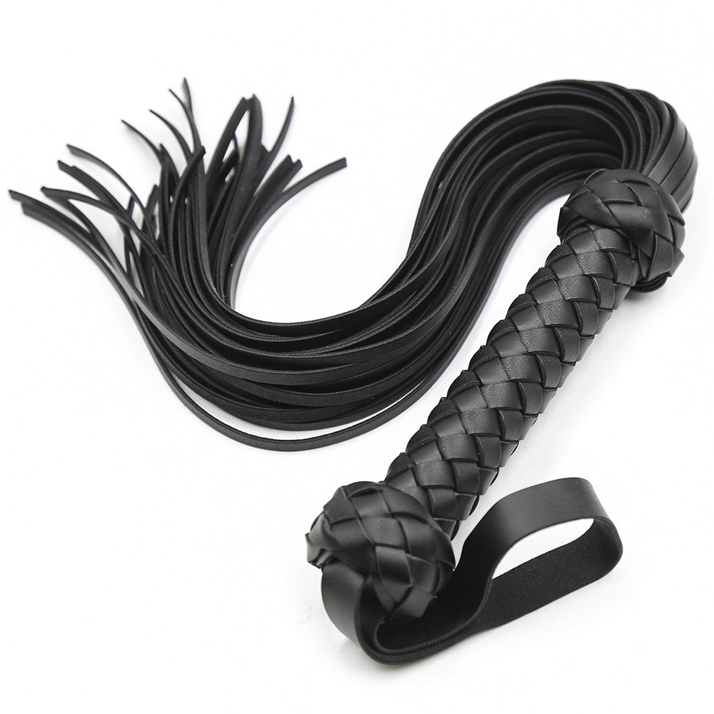 Basixxx Flogger Whip with Braided Handle 19.2 Inch