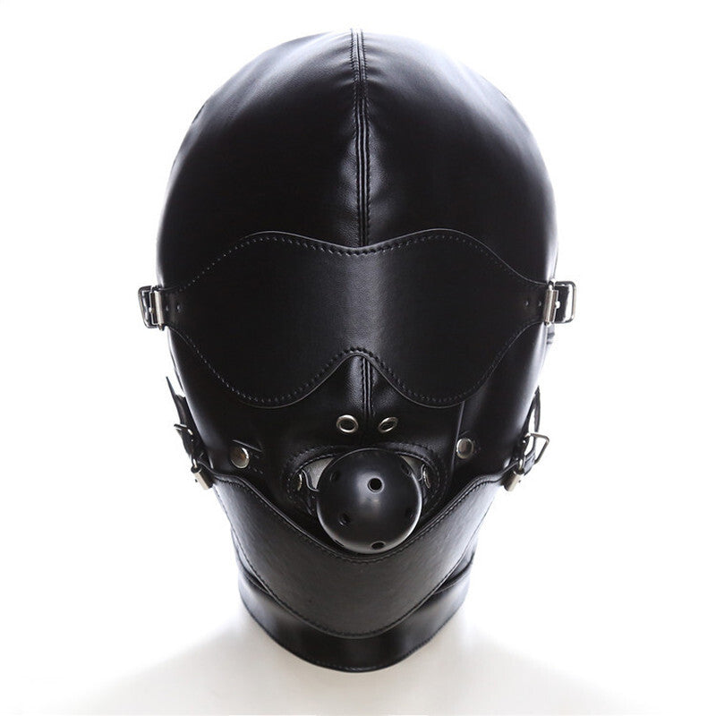 Basixxx Mouth Gag + Blindfold Gimp Hood