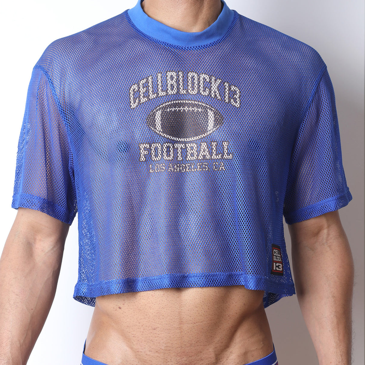Cellblock 13 Field Goal Football Mesh T-Shirt Blue
