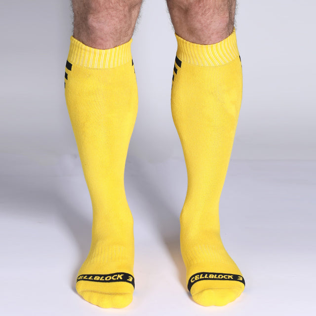 Cellblock 13 Iron Grip Knee High Socks Yellow
