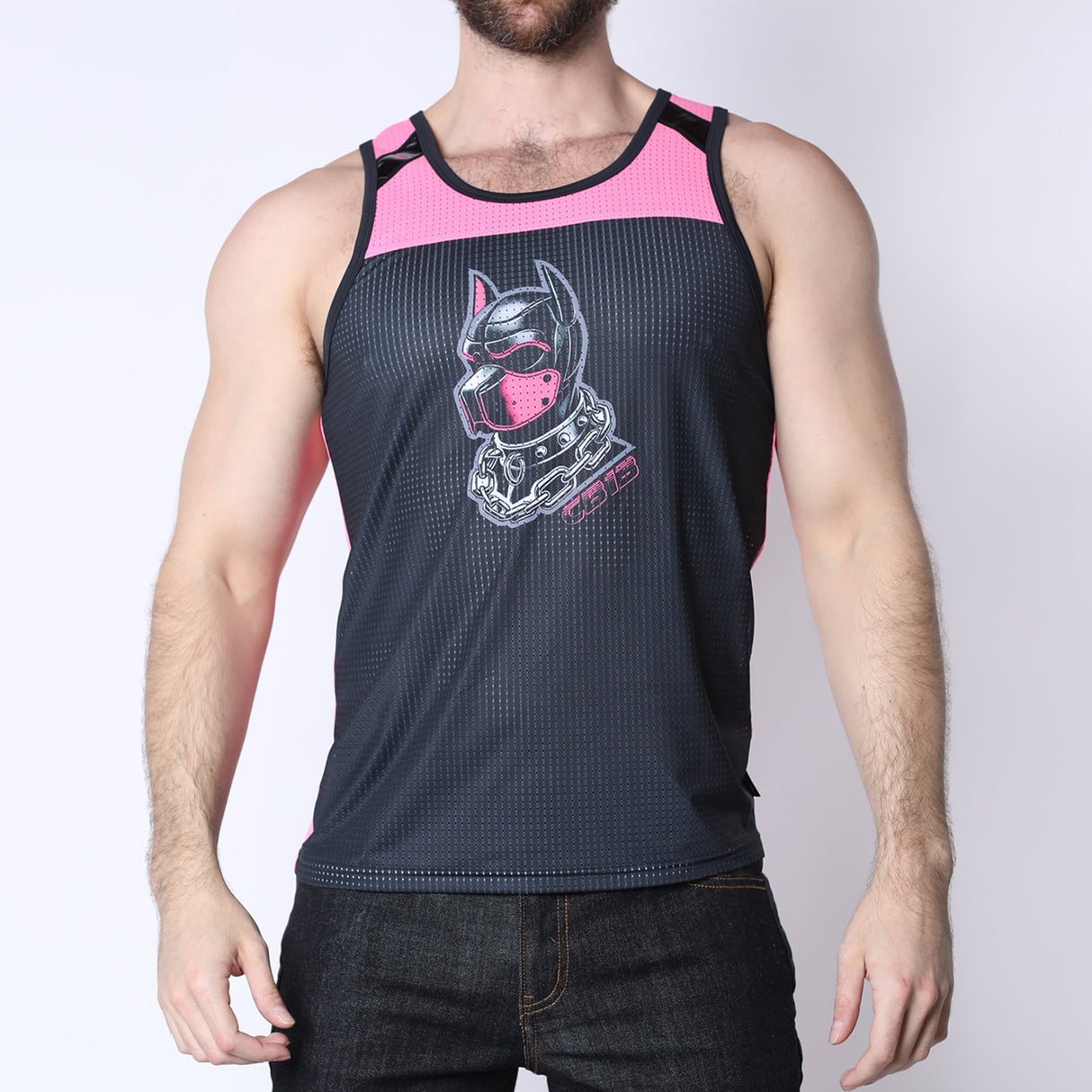 Cellblock 13 Kennel Club Dark Pup Tank Top Pink