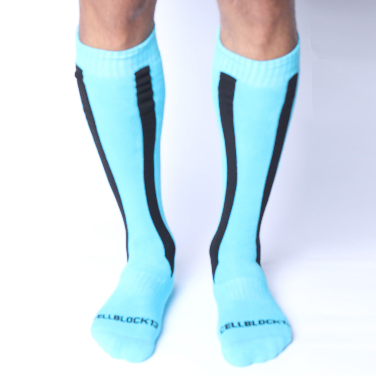 Cellblock 13 Muzzle Up Knee High Socks Turquoise