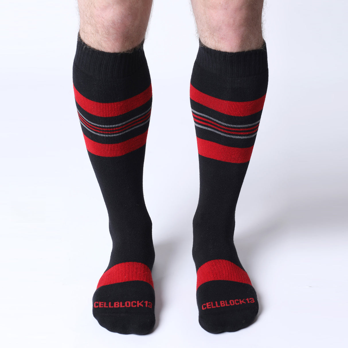 Cellblock 13 Tight End Shadow Socks Black Red