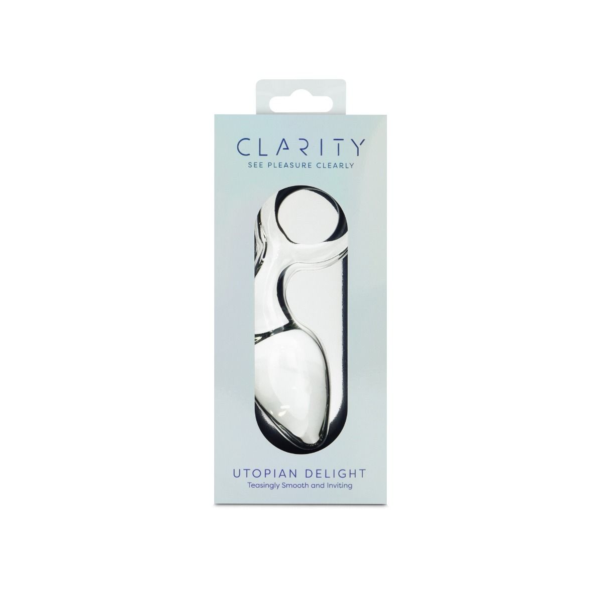 Clarity Utopian Delight Glass Butt Plug 3.5 Inch