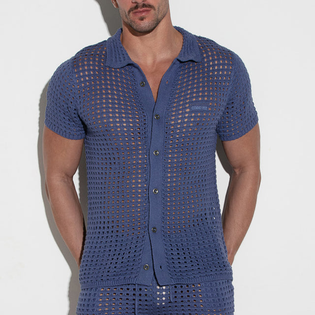 Code 22 Diamond Knit Shirt Navy