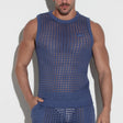 Code 22 Diamond Knit Tank Top Navy