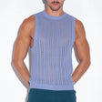 Code 22 Knitted Tank Top Sky Blue