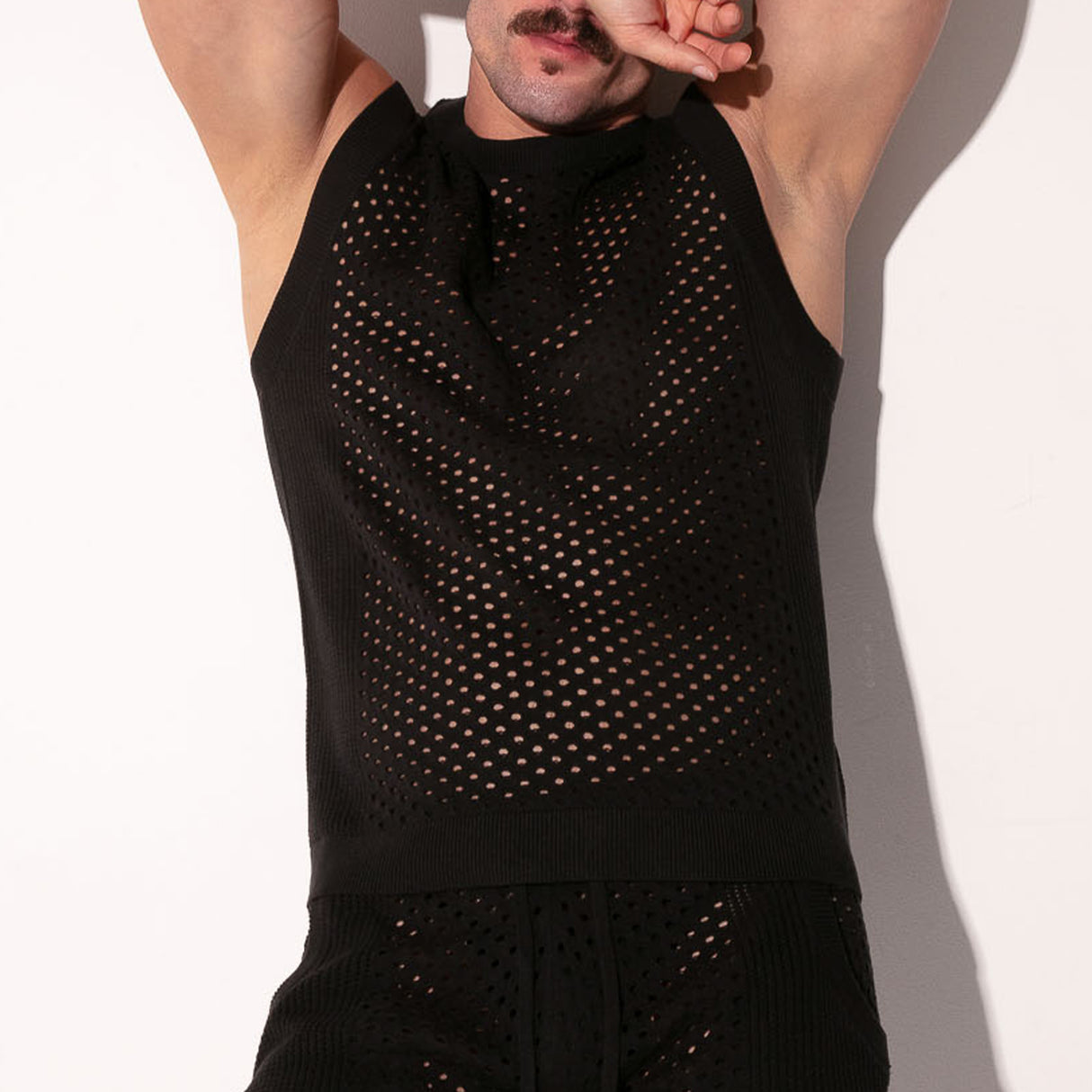 Code 22 Mosaic Tank Top Black