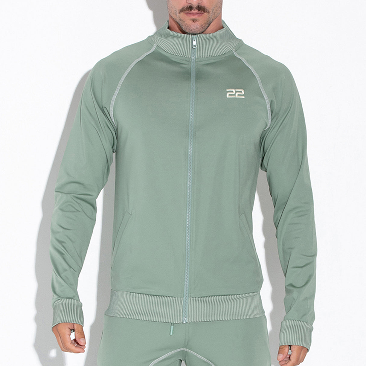 Code 22 Reflex Zip Up Sweatshirt Khaki