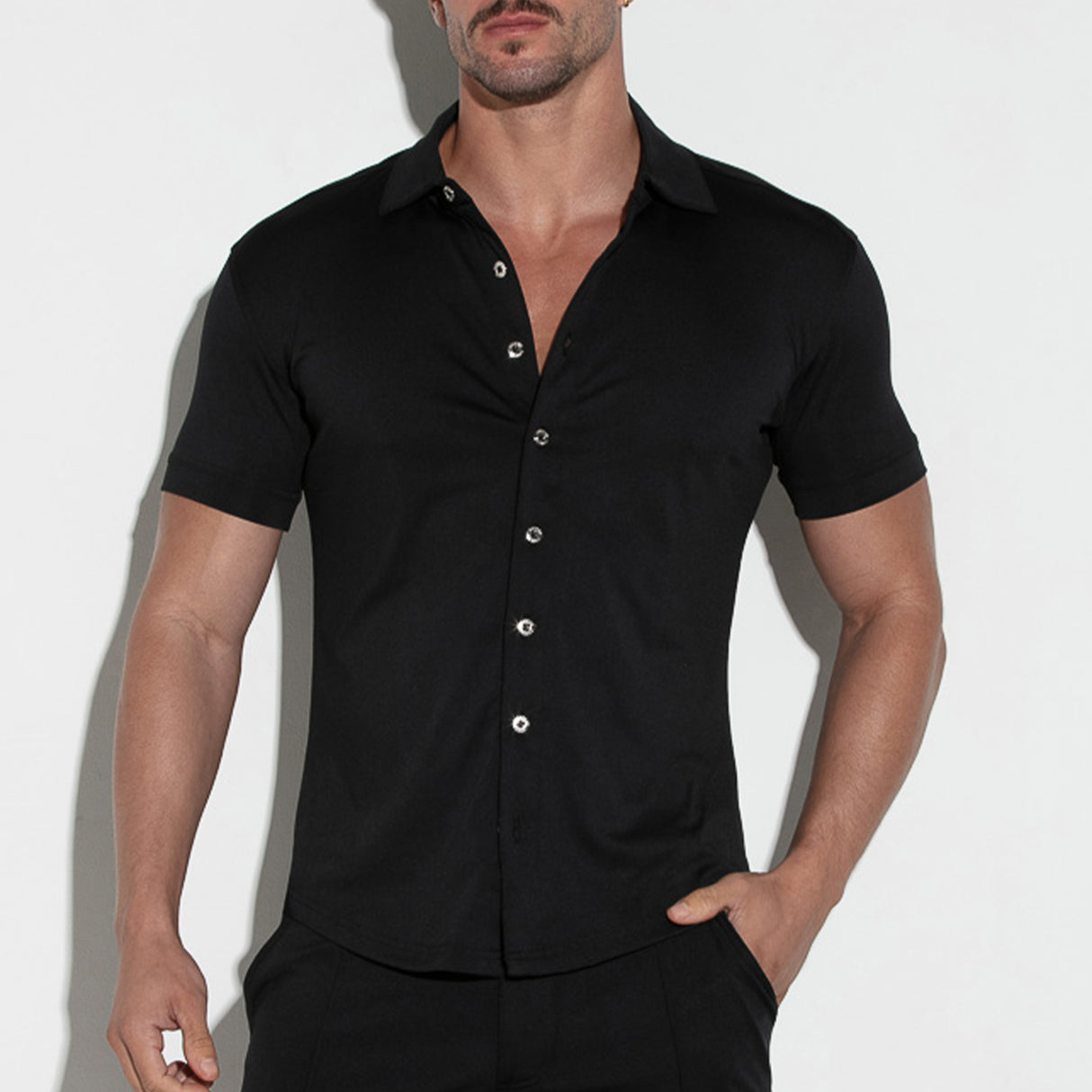 Code 22 Sleek Slim Shirt Black
