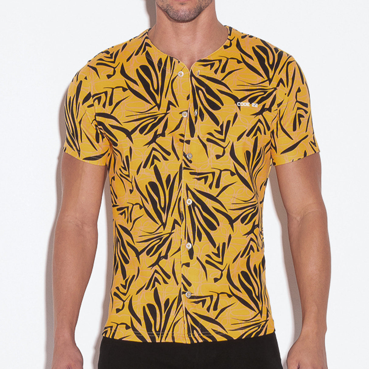 Code 22 Slim Fit Baseball T Shirt Mandarin