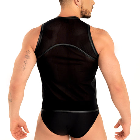 Dale Mas Industrial Mesh Vest Black Red