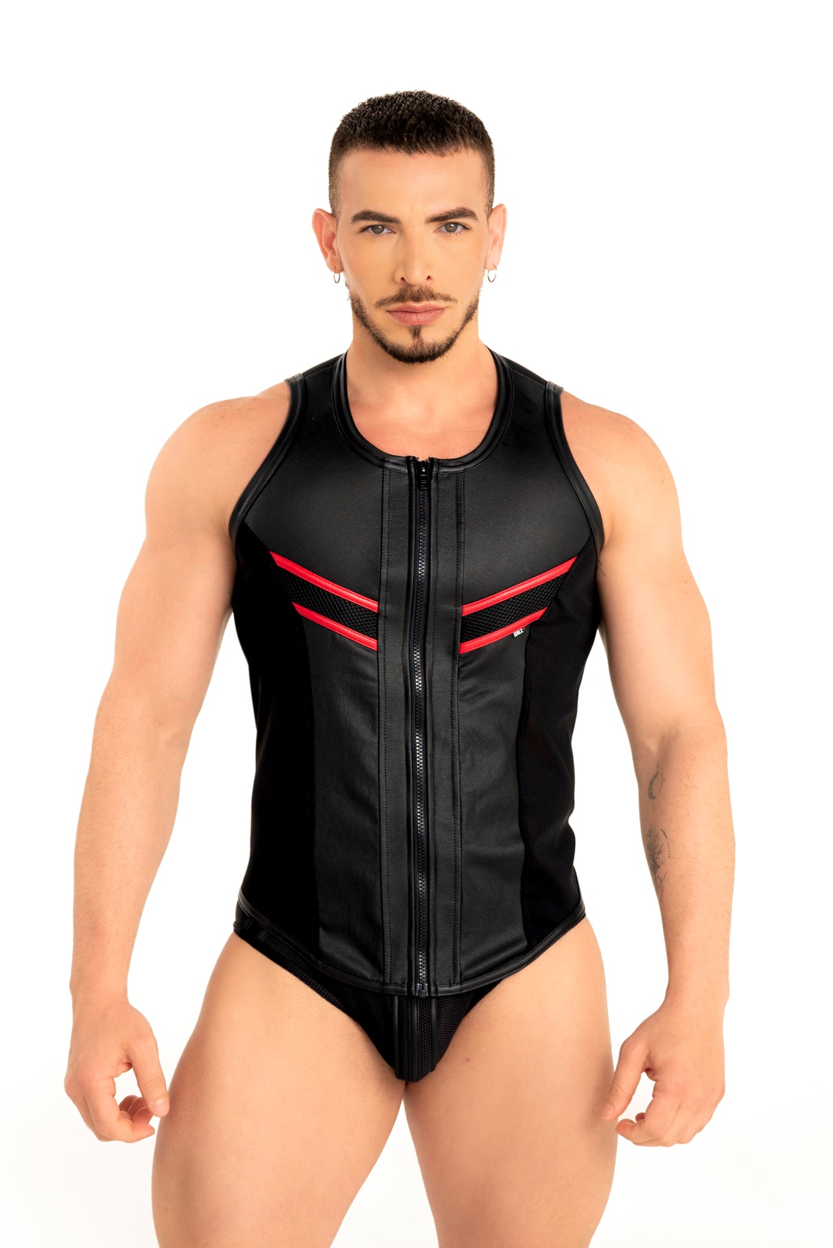 Dale Mas Industrial Mesh Vest Black Red