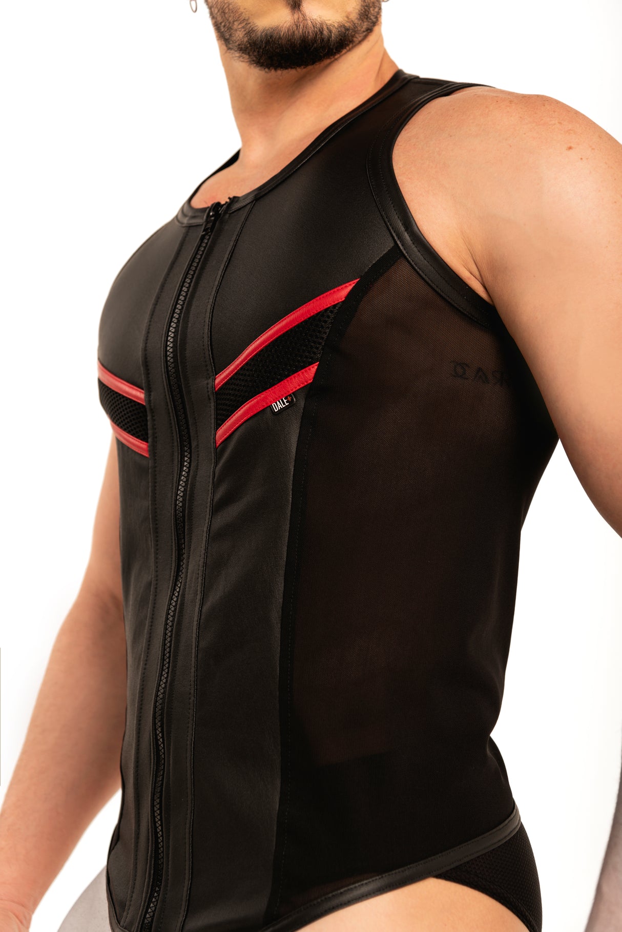 Dale Mas Industrial Mesh Vest Black Red