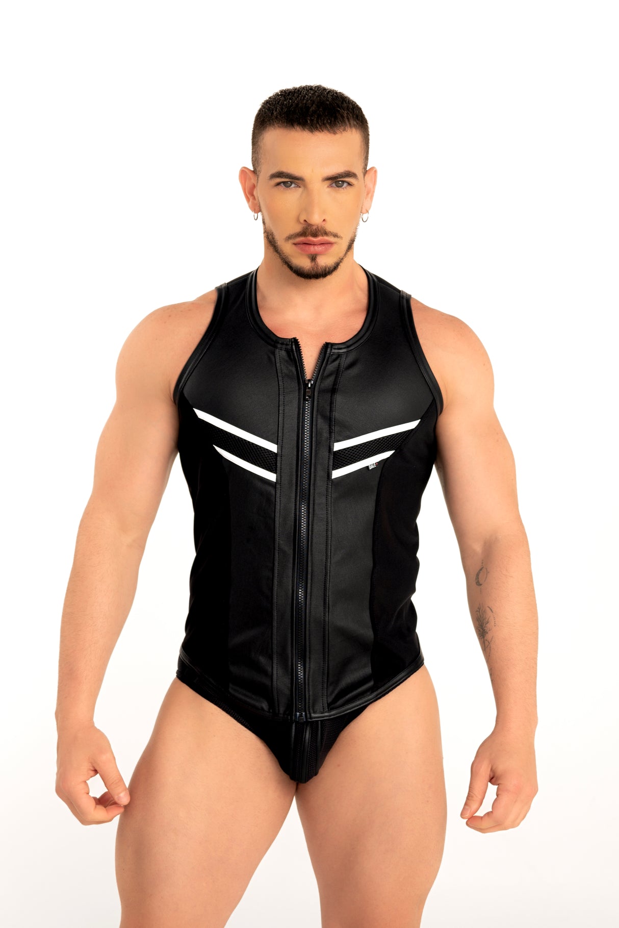 Dale Mas Industrial Mesh Vest Black White