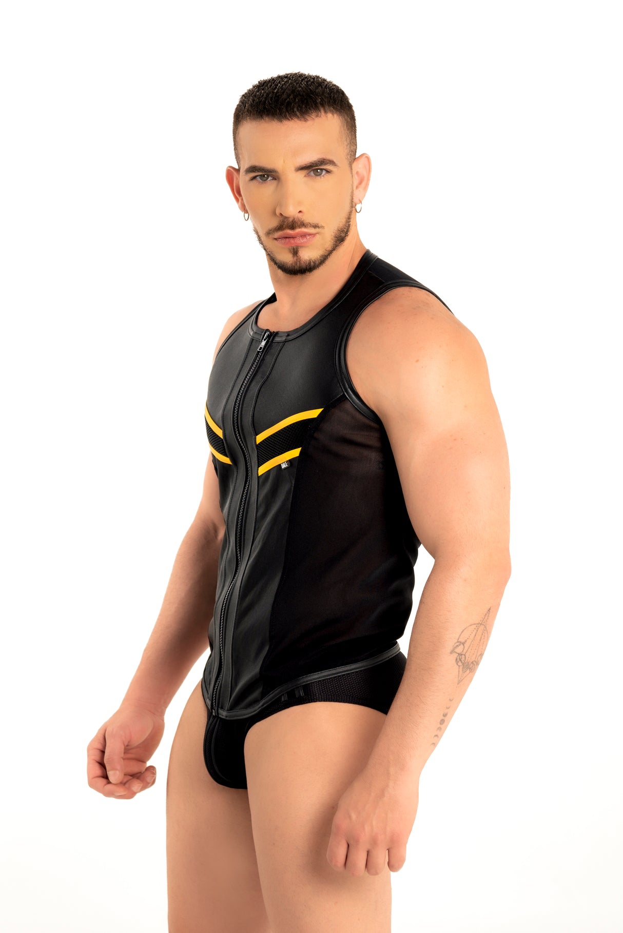 Dale Mas Industrial Mesh Vest Black Yellow