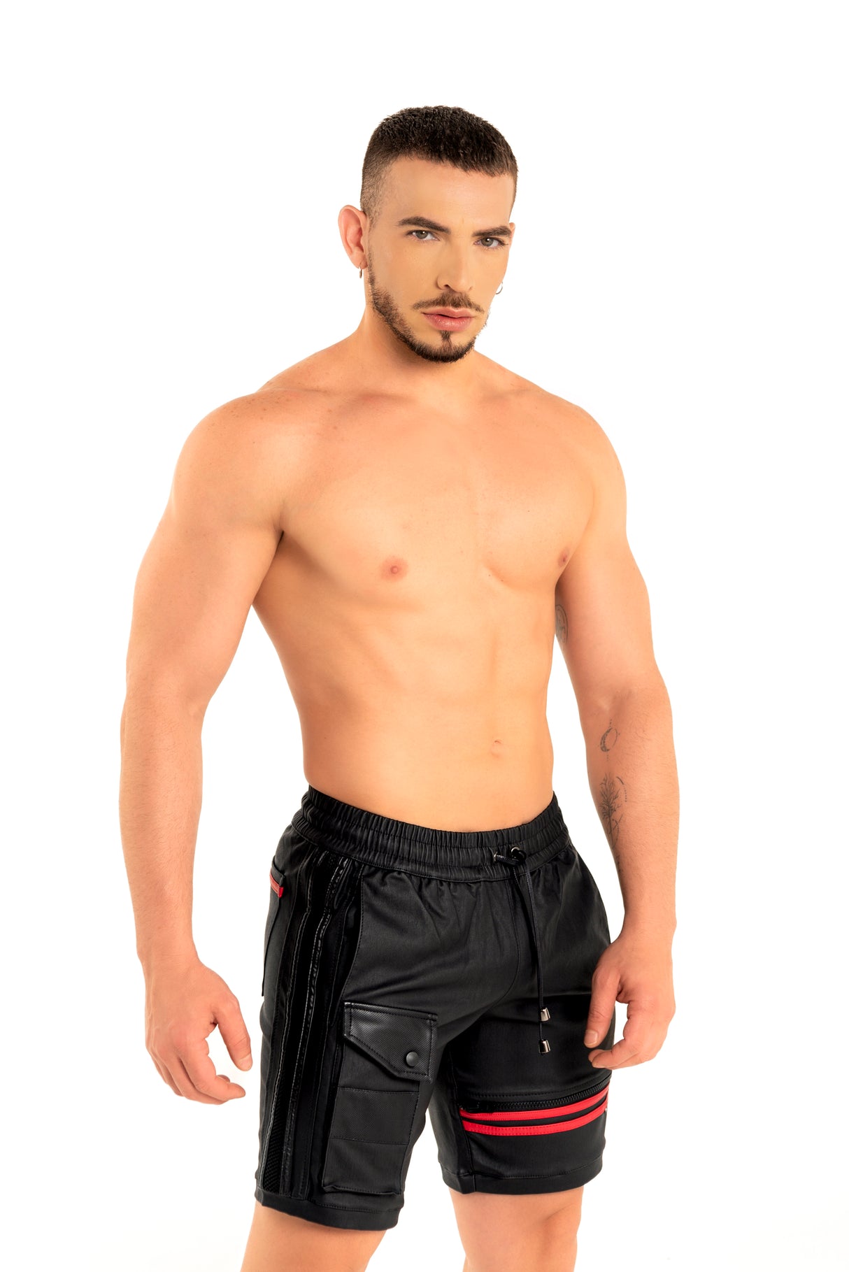 Dale Mas Industrial Mesh Short Phone Pocket Black Red