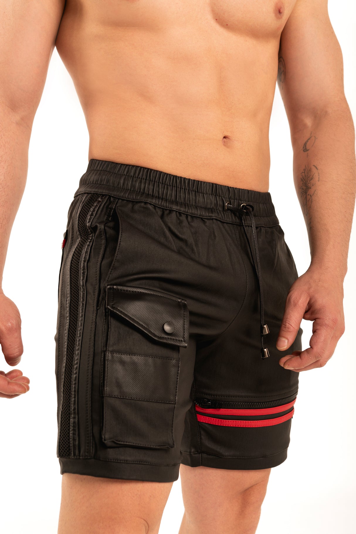 Dale Mas Industrial Mesh Short Phone Pocket Black Red