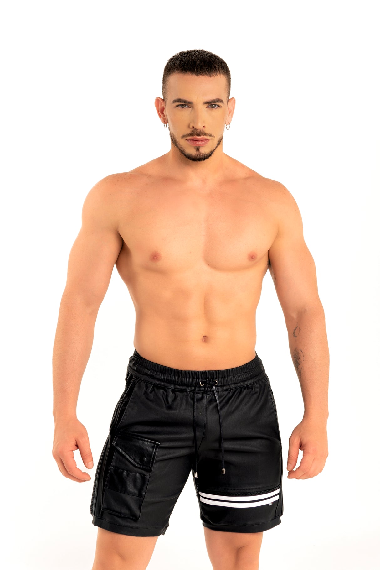 Dale Mas Industrial Mesh Short Phone Pocket Black White