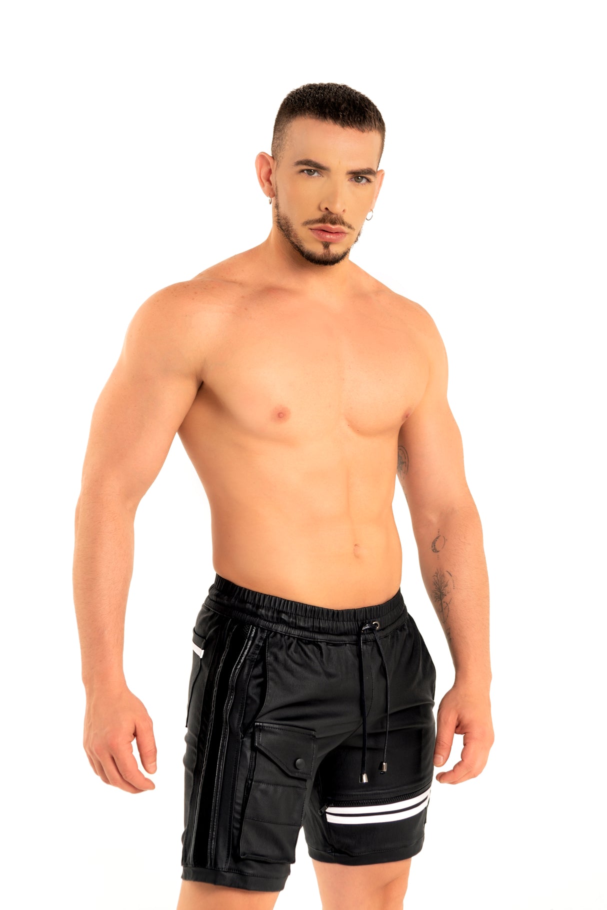 Dale Mas Industrial Mesh Short Phone Pocket Black White